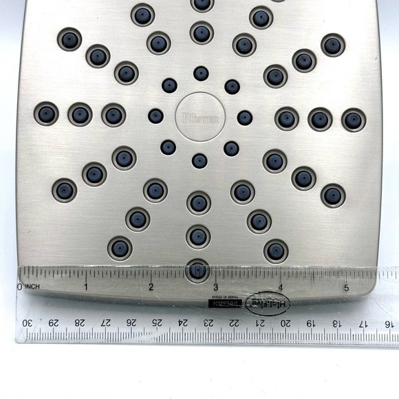 Pfister Vaneri Spot Defense Brushed Nickel Square Showehead - Picture 3 of 10